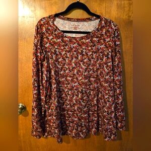 Women's Floral Long Sleeve Top
